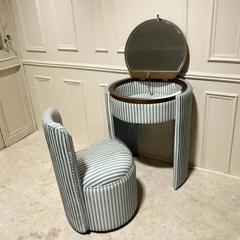 Italian Minimalist Dressing Table with Stool